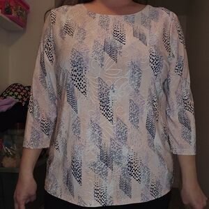 Patterned Long Sleeve Top